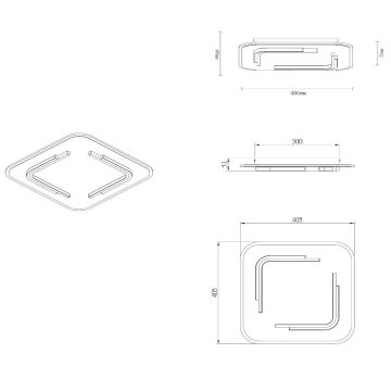 Lucide 44114/30/02 - LED Stropna svjetiljka ANDREAS LED/30W/230V zlatna