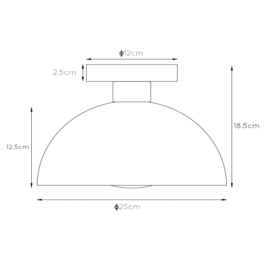 Lucide 45196/01/30 - Stropna svjetiljka SIEMON 1xE27/40W/230V crna