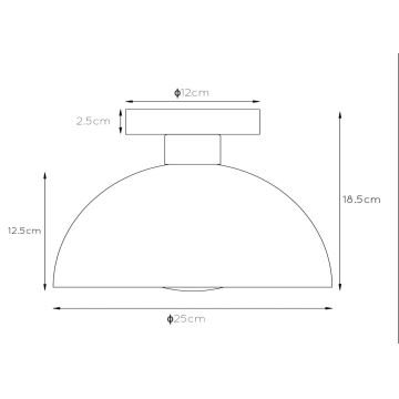 Lucide 45196/01/33 - Stropna svjetiljka SIEMON 1xE27/40W/230V zelena