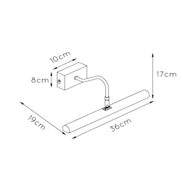 Lucide 45299/02/30 - Svjetiljka za slike VINZ 2xG9/28W/230V crna