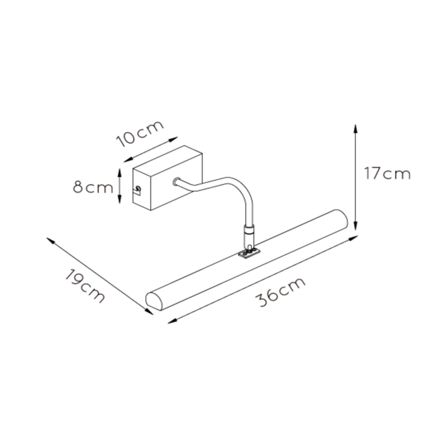 Lucide 45299/02/30 - Svjetiljka za slike VINZ 2xG9/28W/230V crna