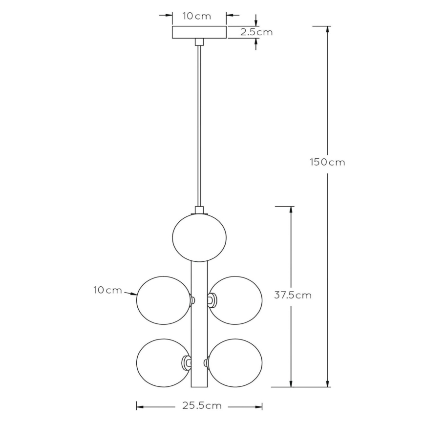 Lucide 45474/06/30 - Luster na sajli TYCHO 6xG9/28W/230V crna