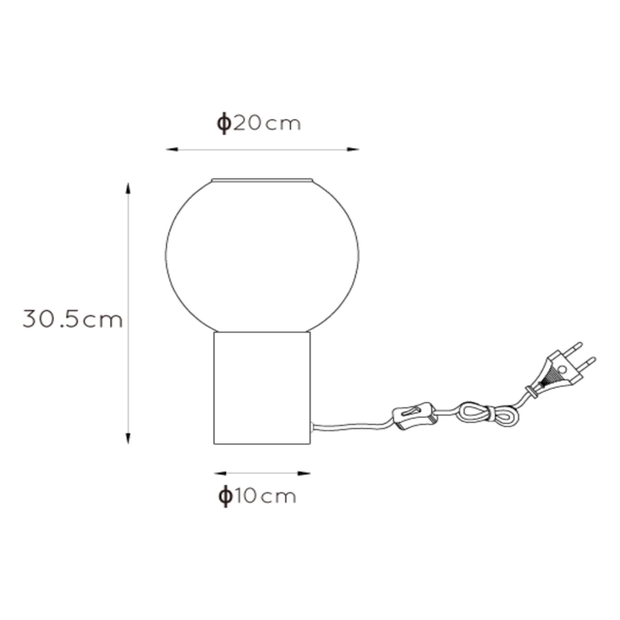 Lucide 45502/01/30 - Stolna lampa MARIUS 1xE27/40W/230V crna