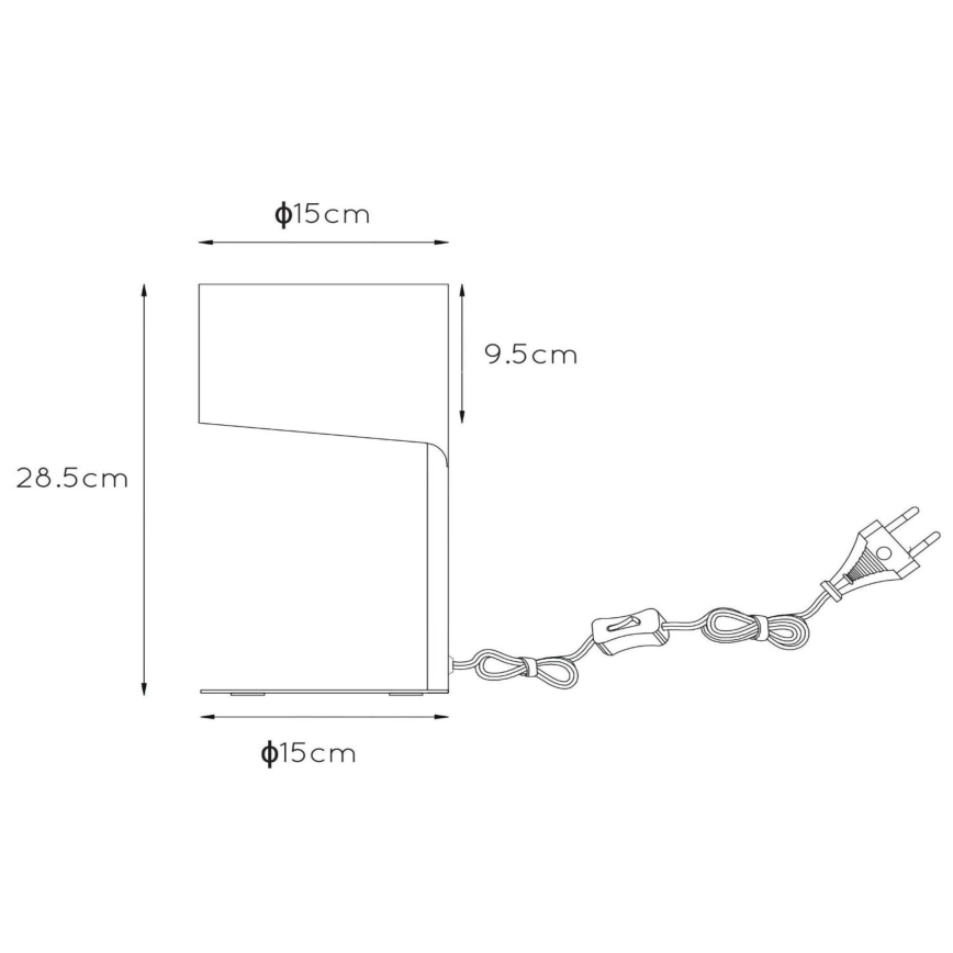 Lucide 45504/01/31 - Stolna lampa KNULLE 1xE14/40W/230V bijela