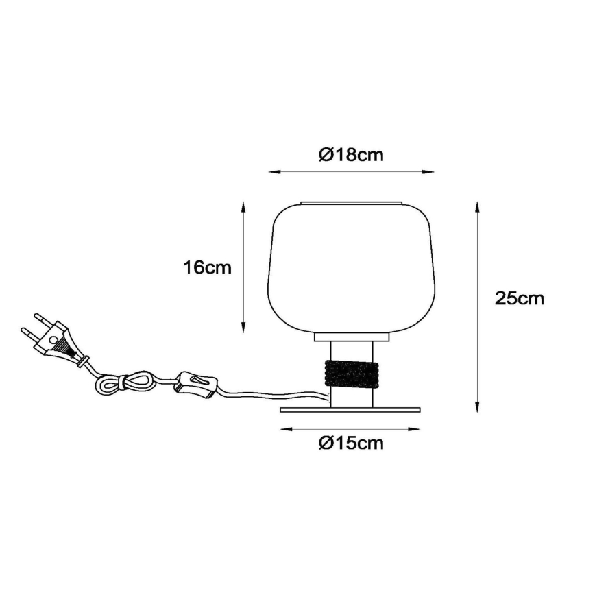 Lucide 45508/01/62 - Stolna lampa ILONA 1xE27/40W/230V crna/bež