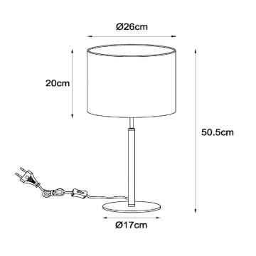 Lucide 45509/81/38 - Stolna lampa MAYA 1xE27/40W/230V krem