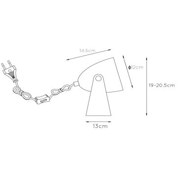 Lucide 45564/01/31 - Stolna lampa CHAGO 1xE14/40W/230V bijela