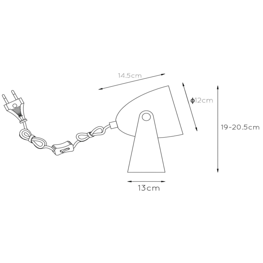 Lucide 45564/01/31 - Stolna lampa CHAGO 1xE14/40W/230V bijela