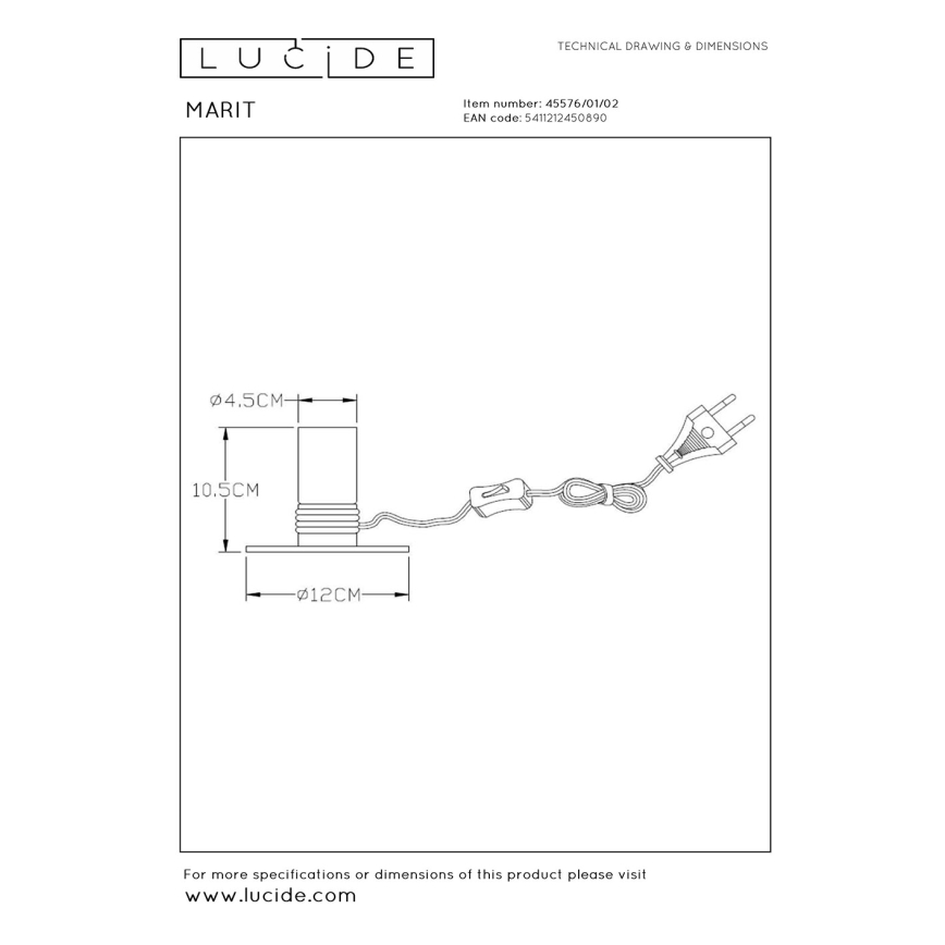 Lucide 45576/01/02 - Stolna lampa MARIT 1xE27/40W/230V zlatna