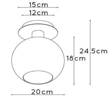 Lucide 74114/01/30 - Stropna svjetiljka MARIUS 1xE27/40W/230V crna