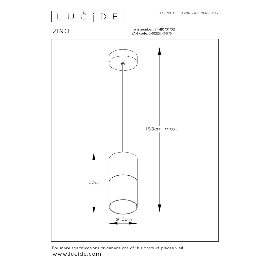 Lucide 74410/01/02 - Luster na sajli ZINO 1xE27/60W/230V zlatna