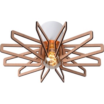 Lucide 77184/45/31 - Stropna svjetiljka ZIDANE 1xE27/15W/230V bijela/smeđa