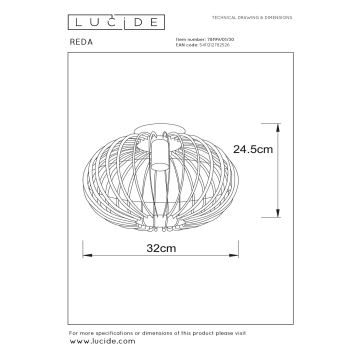 Lucide 78199/01/30 - Ugradbeni luster REDA 1xE27/40W/230V