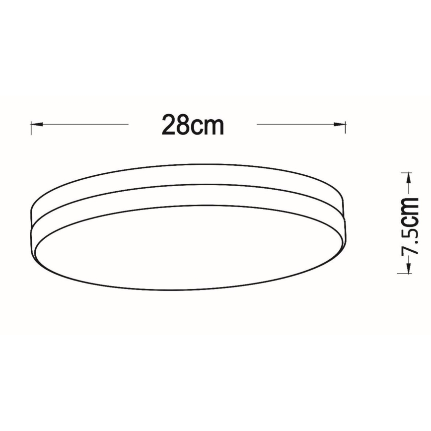 Lucide 79111/30/30 - LED Stropna svjetiljka za kupaonicu sa senzorom BISKIT LED/18W/230V pr. 28cm IP44 crna