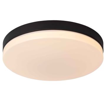 Lucide 79111/36/30 - LED Stropna svjetiljka za kupaonicu sa senzorom BISKIT LED/24W/230V pr. 34,5 cm IP44 crna