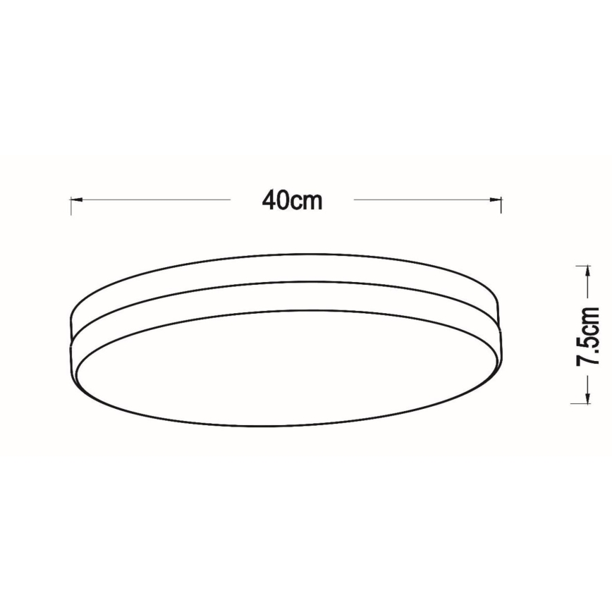 Lucide 79111/40/31 - LED Stropna svjetiljka za kupaonicu sa senzorom BISKIT LED/36W/230V pr. 40 cm IP44 bijela