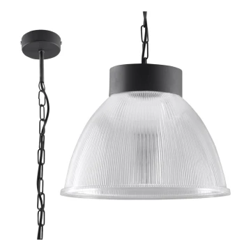 Luster na lancu LOFT 1xE27/60W/230V prozirna/grafit