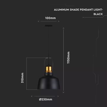 Luster na sajli 1xE27/60W/230V