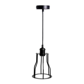 Luster na sajli 1xE27/60W/230V pr. 15 cm crna