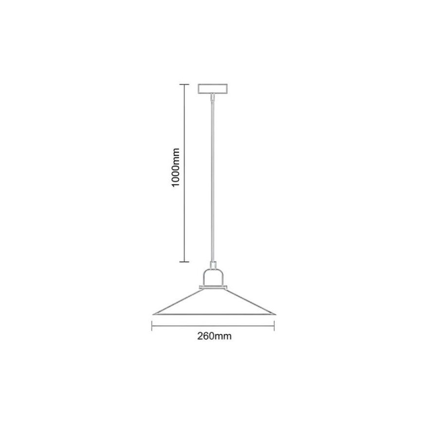 Luster na sajli 1xE27/60W/230V pr. 26 cm crna