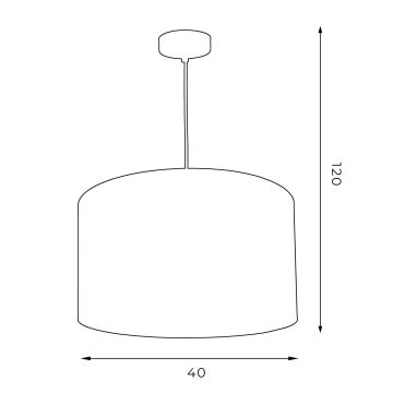 Luster na sajli ARDEN 1xE27/60W/230V pr. 40 cm ljubičasta/zlatna