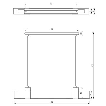 Luster na sajli BELEN 5xGU10/8W/230V