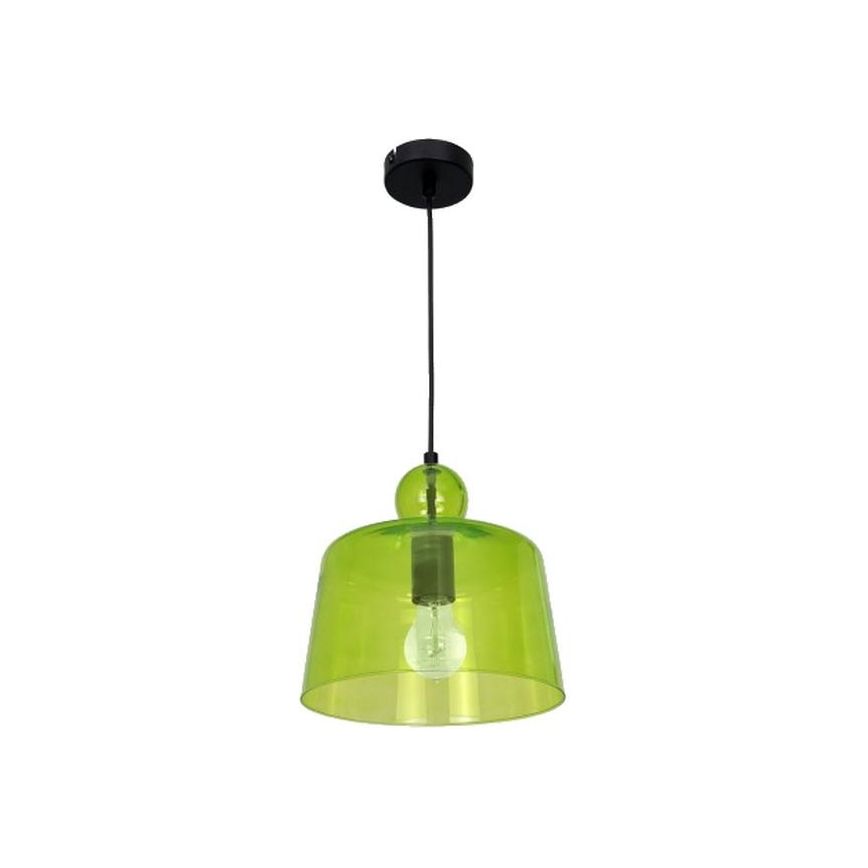 Luster na sajli BELL 1xE27/60W/230V zelena