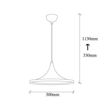 Luster na sajli BERCESTE 1xE27/40W/230V crna