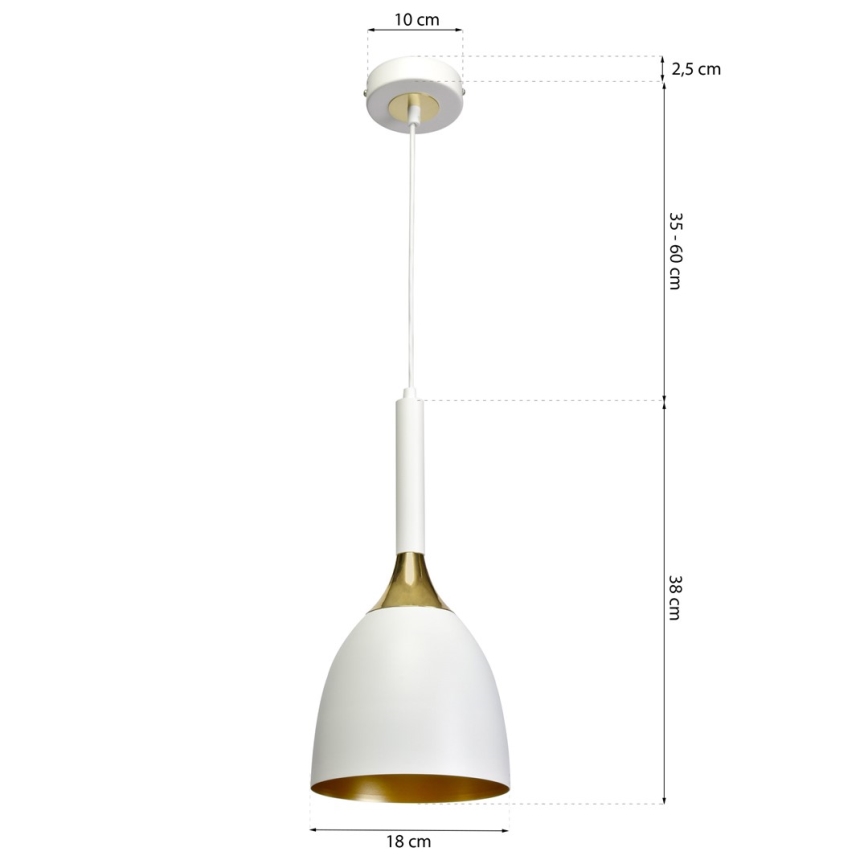 Luster na sajli CLARK 1xE27/60W/230V