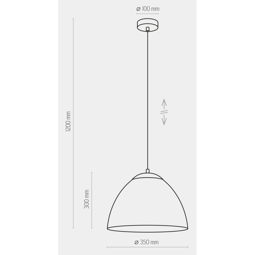 Luster na sajli FARO 1xE27/60W/230V siva