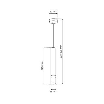 Luster na sajli JOKER 1xGU10/25W/230V crna