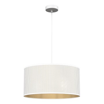 Luster na sajli LOFT SHADE 1xE27/60W/230V pr. 40 cm bijela/zlatna