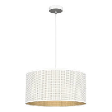 Luster na sajli LOFT SHADE 1xE27/60W/230V pr. 40 cm bijela/zlatna