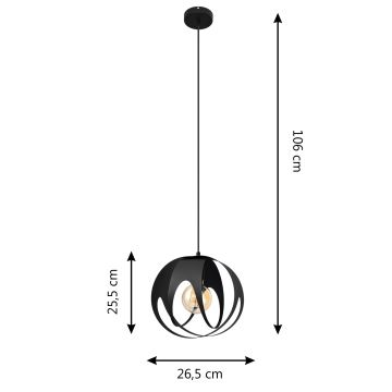 Luster na sajli MOONLIGHT 1xE27/60W/230V crna