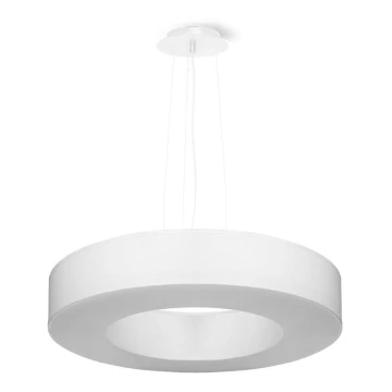 Luster na sajli SATURNO SLIM 5xE27/60W/230V pr. 50 cm bijela