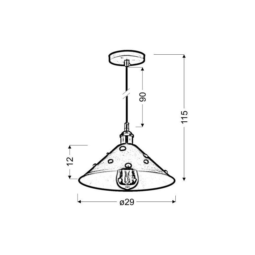 Luster na sajli SCRIMI 1xE27/60W/230V