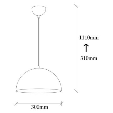 Luster na sajli SIVANI 1xE27/40W/230V bijela