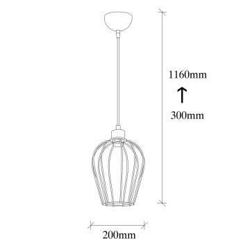 Luster na sajli TEL 1xE27/40W/230V