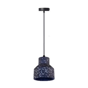 Luster na sajli TERRAZZO 1xE27/60W/230V pr. 12 cm crna