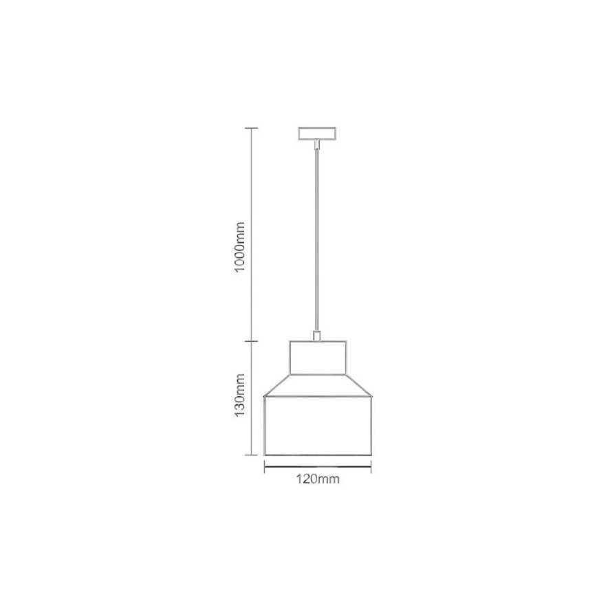 Luster na sajli TERRAZZO 1xE27/60W/230V pr. 12 cm crna