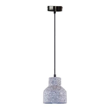 Luster na sajli TERRAZZO 1xE27/60W/230V pr. 12 cm siva