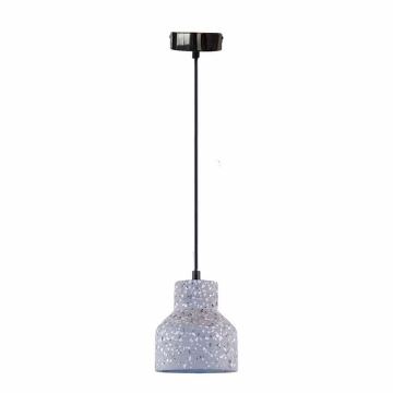 Luster na sajli TERRAZZO 1xE27/60W/230V pr. 12 cm siva