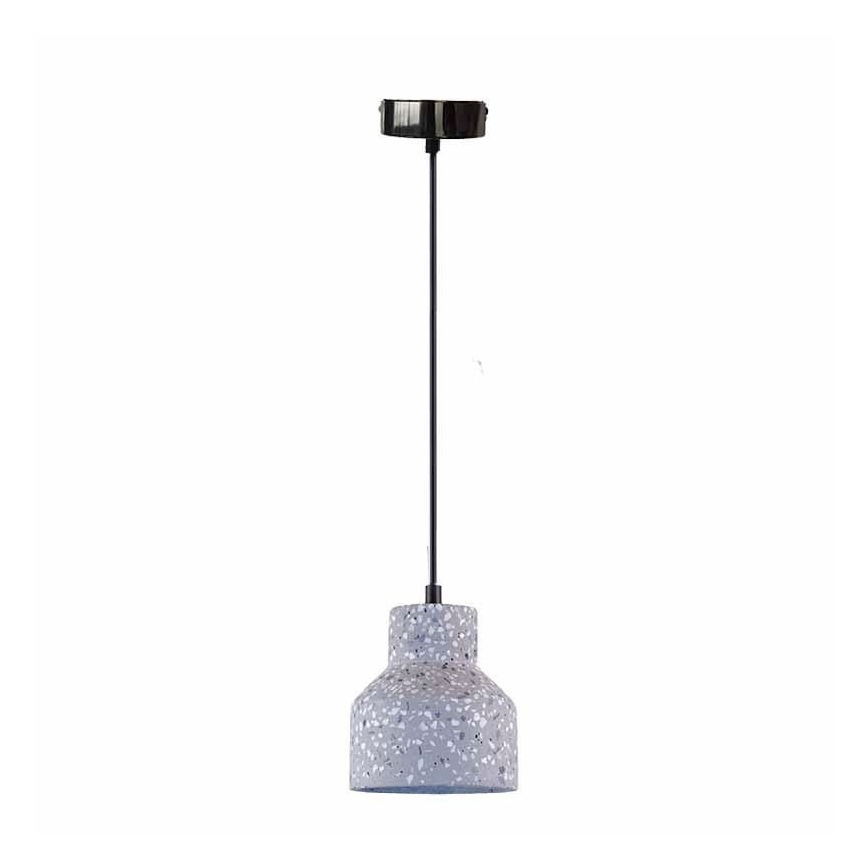 Luster na sajli TERRAZZO 1xE27/60W/230V pr. 12 cm siva