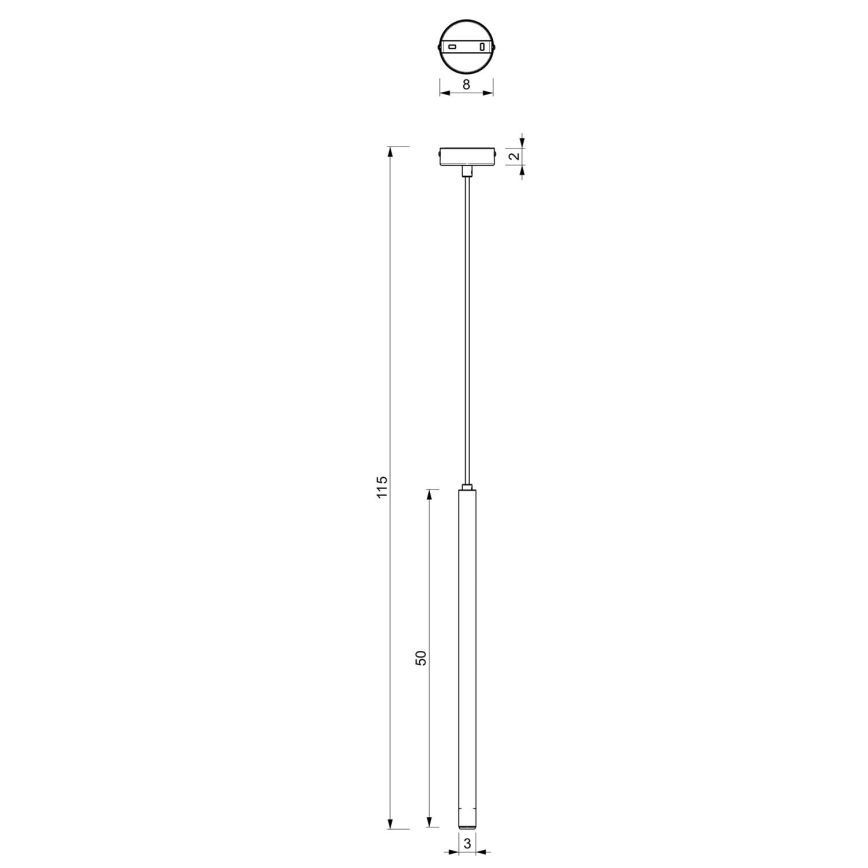 Luster na sajli YORU 1xG9/8W/230V 50 cm mesing