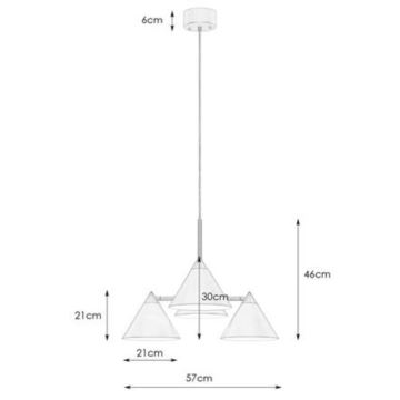 Markslöjd 108077 - Luster na sajli KLINT 4xE14/40W/230V bijela