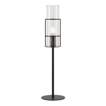 Markslöjd 108555 - Stolna lampa TUBO 1xE14/40W/230V 50 cm crna/prozirna