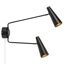 Markslöjd 108690 - Zidna lampa PEAK 2xE14/40W/230V crna