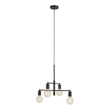 Markslöjd 108716 - Luster na sajli CIELO 4xE27/40W/230V crna