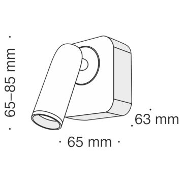 Maytoni C039WL-L3B3K - LED Zidna reflektorska svjetiljka MIRAX LED/3W/230V crna