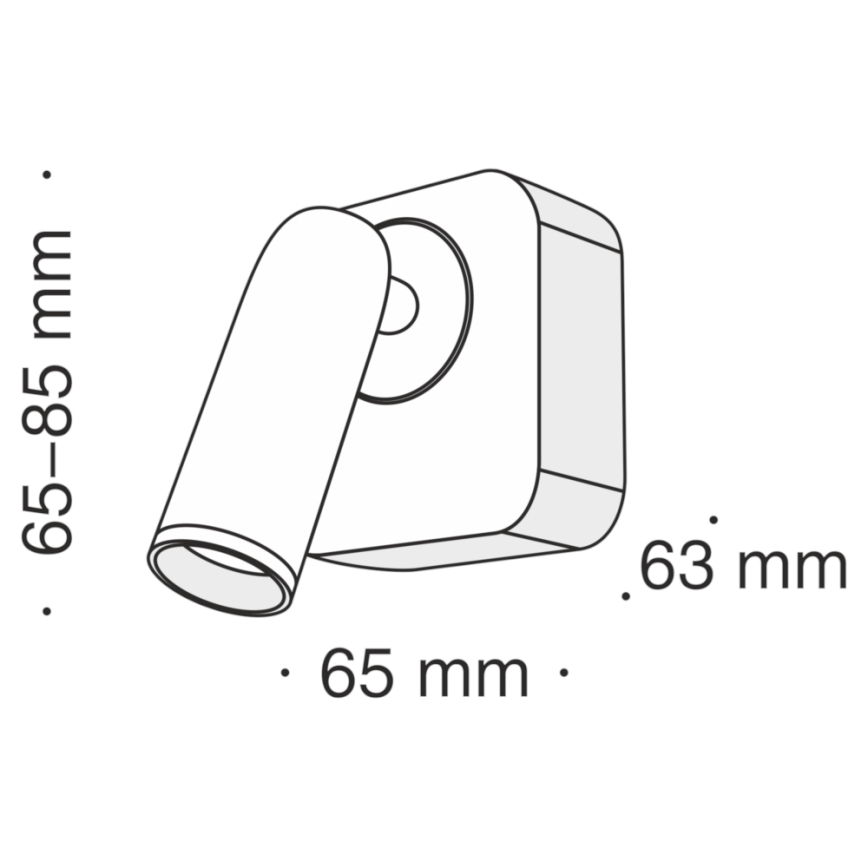 Maytoni C039WL-L3B3K - LED Zidna reflektorska svjetiljka MIRAX LED/3W/230V crna